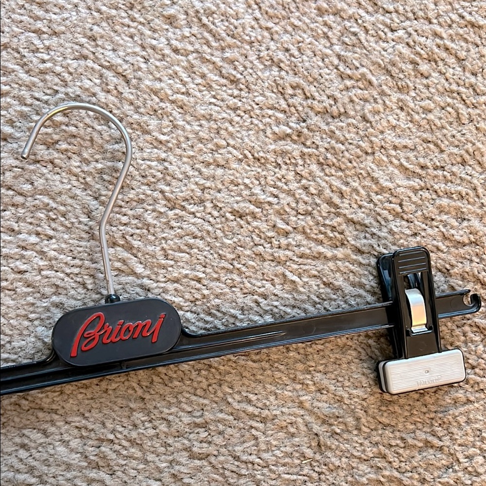 Brioni Pant Hanger Black Vintage Plastic Suit Hanging Closet Organizer